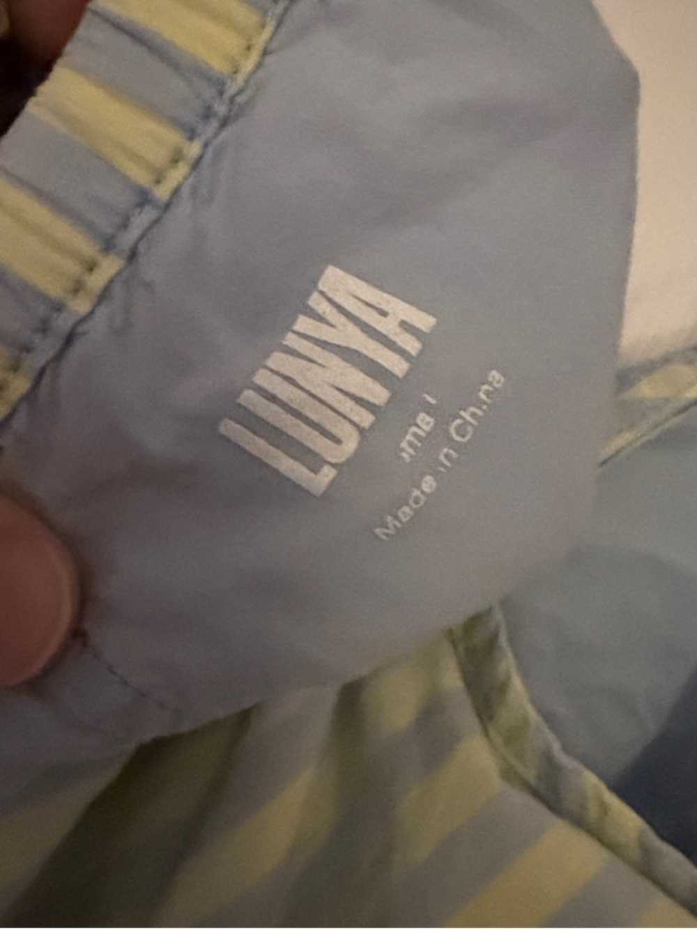 lunya Mint & Blue Striped Spaghetti-Strap Sleep Dress - Picture 6 of 6